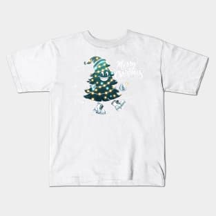 Festive Cartoon Delights: Elevate Your Holidays with Cheerful Animation and Whimsical Characters! Kids T-Shirt